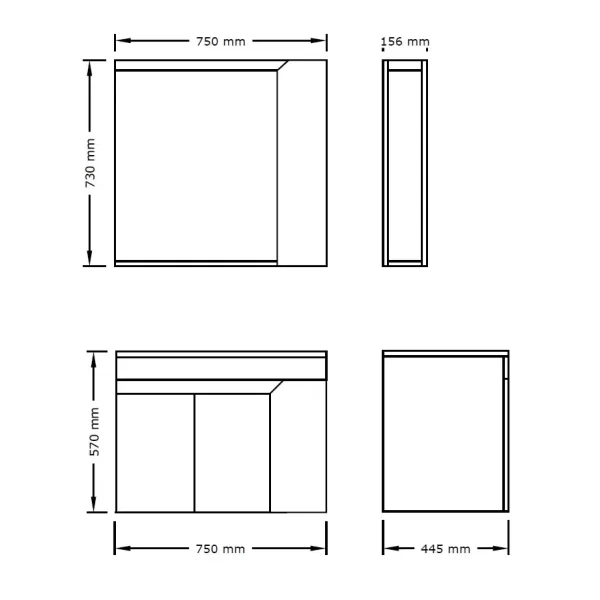Iris 70 kupatilski nameštaj drvo - Слика 4