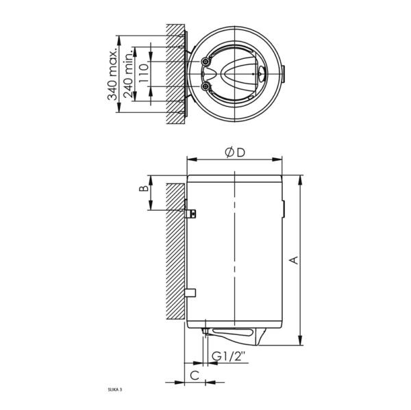 Talas D vertikalni bojler sa elektronskim termostatom - Слика 4