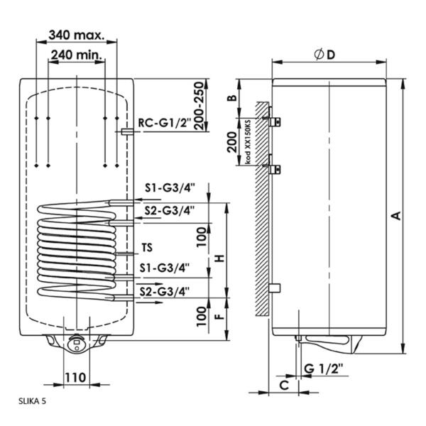Talas D kombinovano solarni bojler sa elektronskim termostatom - Слика 4