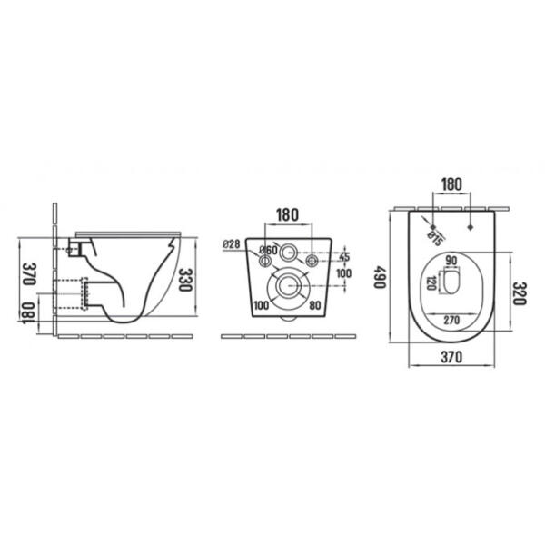 Konzolna wc šolja PERLA