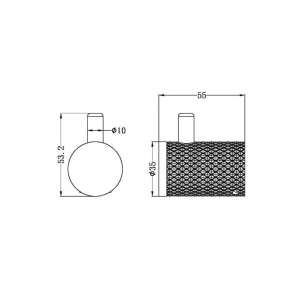 Držač bade mantila CONCEPT DIAMOND mat crni - Слика 2