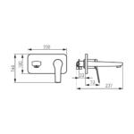 Ugradna baterija za lavabo Stratos Black BSC3PABL - Слика 3