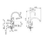 Slavina za sudoperu Zumba Nero BZA4BLB - Слика 4