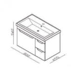 Ormarić LINEART ENJOY 650 atlantis sa lavaboom - Слика 6