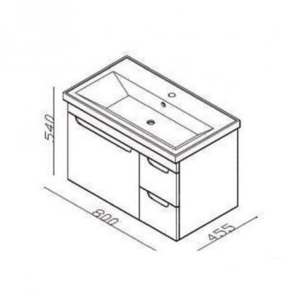 Ormarić LINEART ENJOY 650 atlantis sa lavaboom - Слика 6