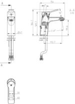 HERZ LINO baterija za umivaonik 00095 - Слика 2