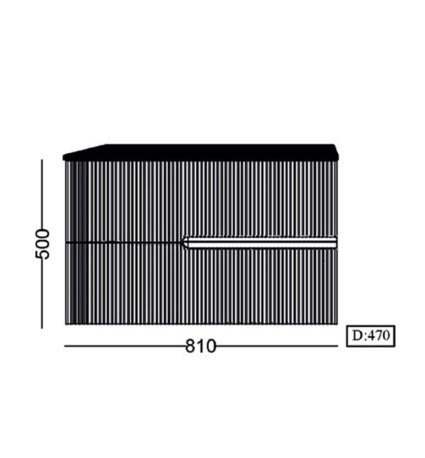 Ormarić LINEART DROP matt white sa lavaboom - Слика 4