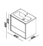 Ormarić LINEART NOVA white sa lavaboom - Слика 5