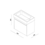 Ormarić LINEART MOON 500 cadiz sa lavaboom - Слика 4