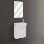 Ormarić LINEART MOON 500 white sa lavaboom - Слика 2