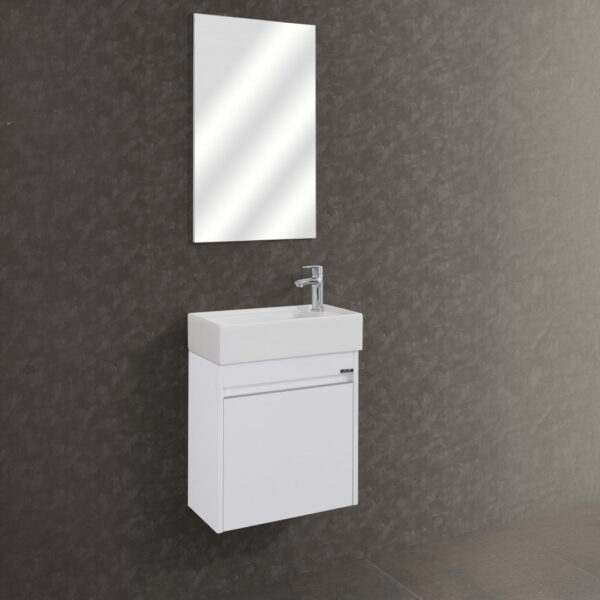 Ormarić LINEART MOON 500 white sa lavaboom - Слика 2