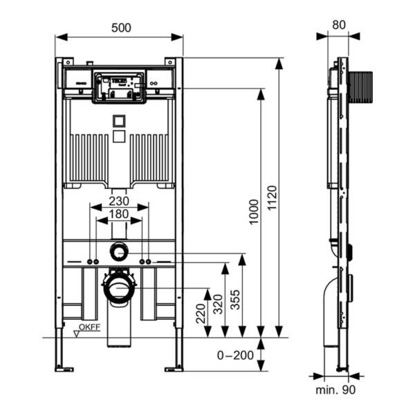 TECE profil modul za WC s Octa II 9300502 - Слика 2