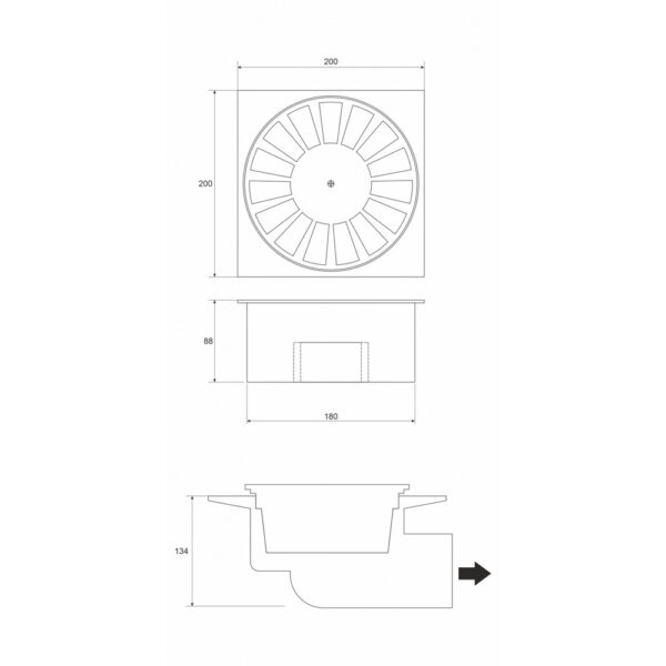 Slivnik horizontalni REVESTECH ECODRY50 - Слика 2