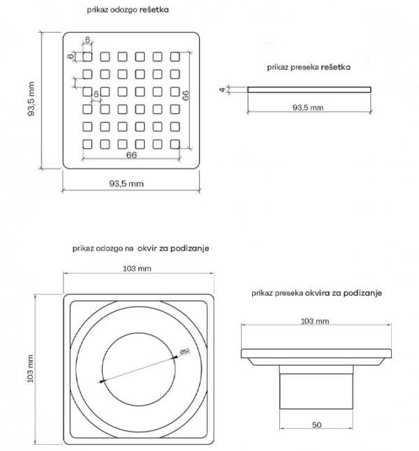 Slivnik horizontalni REVESTECH SUMI BASIC sa membranom - Слика 2