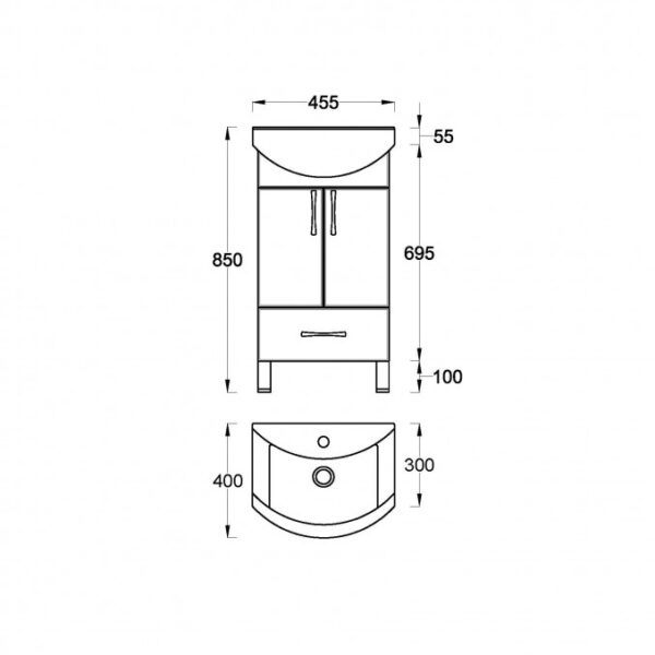 UNI Toaletni ormarić 45 - Слика 8