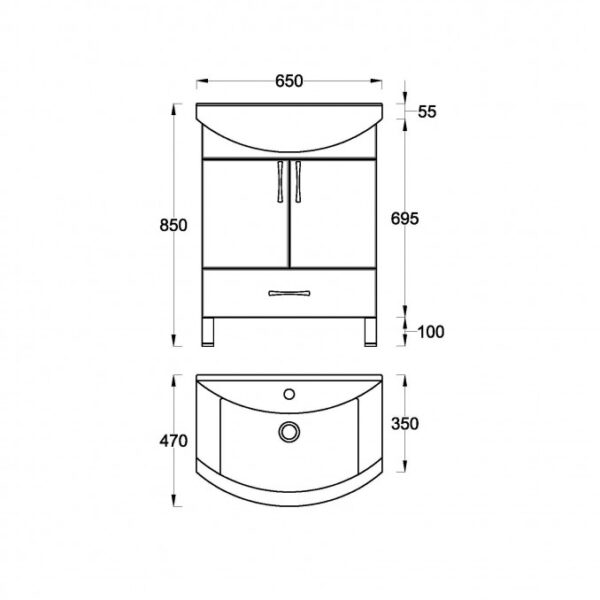 UNI Toaletni ormarić 45 - Слика 10