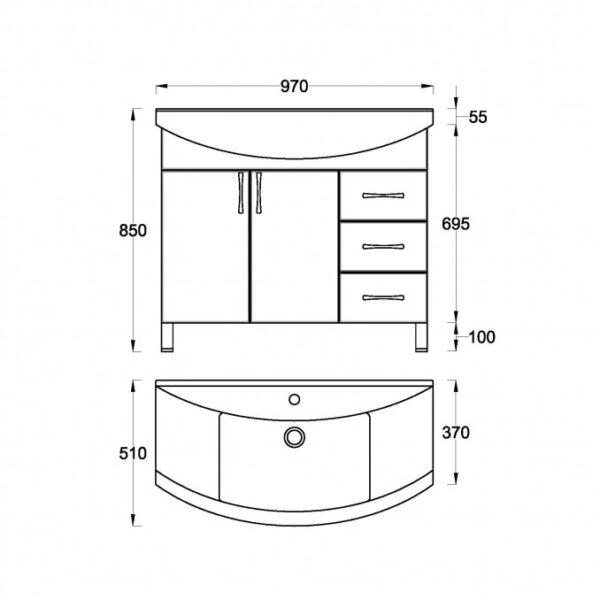 UNI Toaletni ormarić 45 - Слика 13