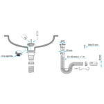 Fleksibilni sifon za lavabo L=1 m