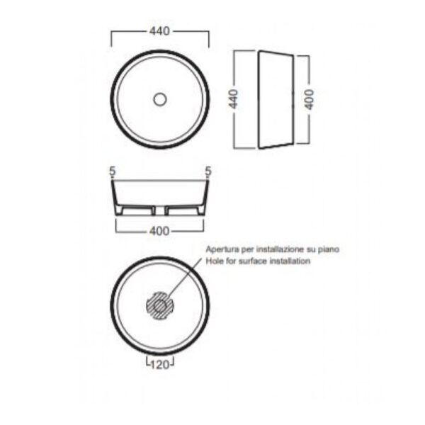 Lavabo nadgradni HATRIA HAPPYHOUR SLIM 07:00 - Слика 3