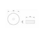 Lavabo nadgradni MINOTTI 360x360x115 mat crn - Slika 2