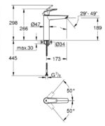 Baterija za lavabo GROHE EUROSMART XL matte black - Slika 4