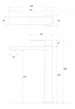 Baterija za lavabo COPEN NOOK brušeno zlato - Слика 2
