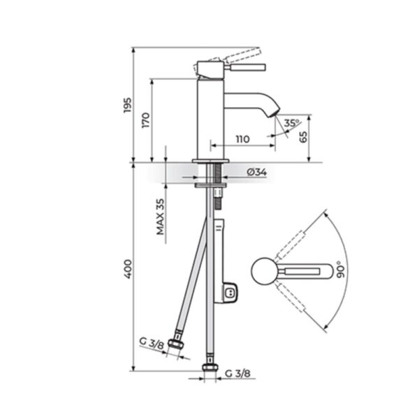 Rosan Gee.O slavina za lavabo JG30101 - Slika 2