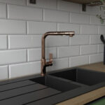 Baterija za sudoperu COPEN NOOK sa izvlačećim tušem 2F rose gold - Слика 3