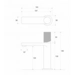 Baterija za lavabo COPEN NOOK GRIP mat crna - Слика 2