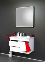 Ormarić sa lavaboom Hidro 80 PVC beli - Слика 4