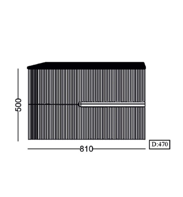Ormarić LINEART DROP matt jade sa lavaboom - Слика 3