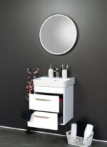 Ormarić sa lavaboom Round 50 beli - Слика 2