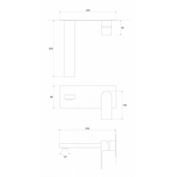 Ugradna baterija za lavabo COPEN NOOK hrom - Слика 3