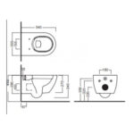 Konzolna šolja HATRIA FUSION grafit rimless - Слика 3