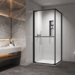 Tuš kabina COPEN ATLAS PRO 1V mat crni - Слика 3