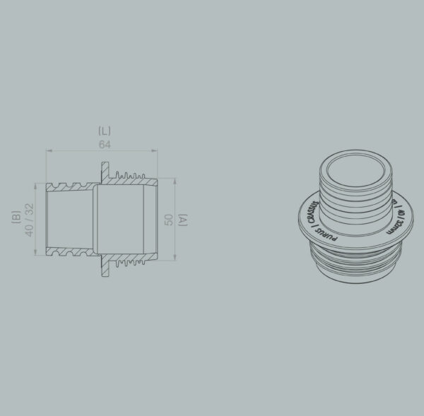 Adapter manžetna gumena univerzalna - Slika 2