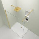 Tuš paravan Semper Walk-in Gold - Slika 4