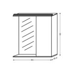 Ogledalo za kupatilo 65 TOKIO LINNI grey - Слика 2