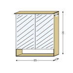 Ogledalo PARIS LINNI natural oak - Слика 3