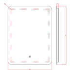 Ogledalo 8041-H LED LINNI 60*80 - Слика 2