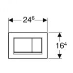 Taster Geberit DELTA 30 hrom mat - Слика 2