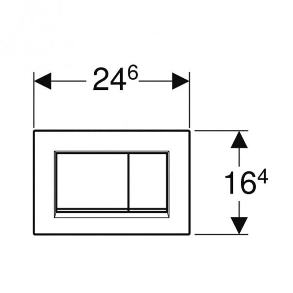 Taster Geberit DELTA 30 hrom mat - Слика 2