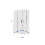 LINNI tuš kabina ASYMMETRIC - Слика 3