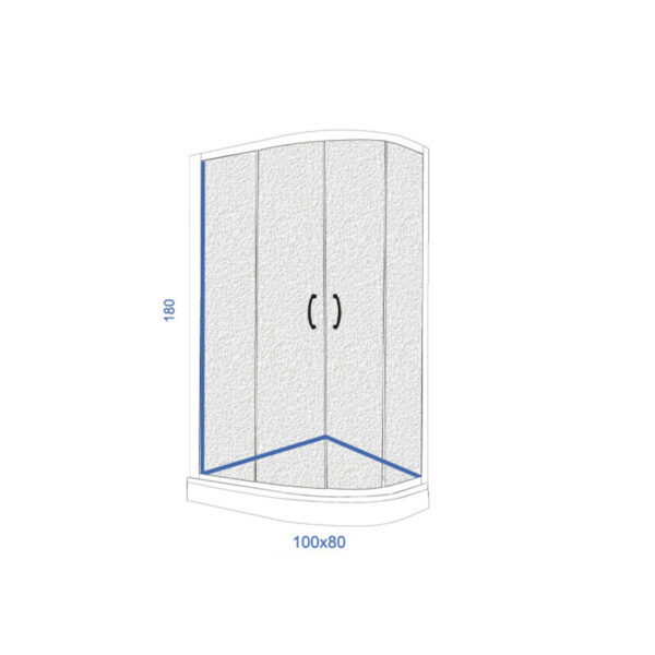 LINNI tuš kabina ASYMMETRIC - Слика 3