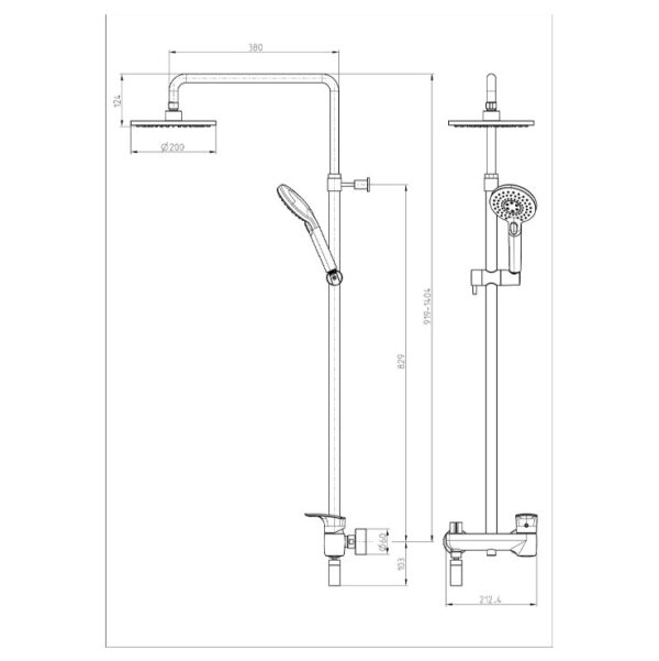 HERZ Elite armatura za tuš UH00333B - Слика 2