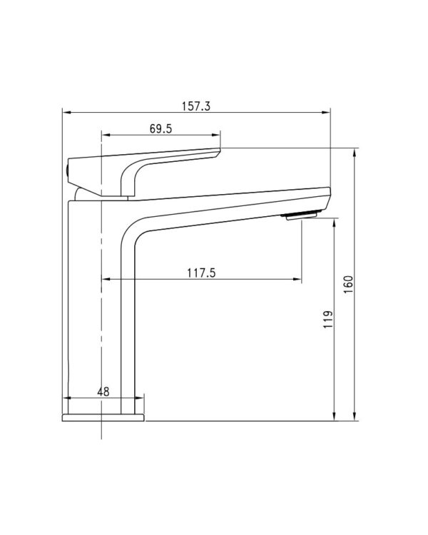 Baterija za lavabo E500 bakar - Slika 2