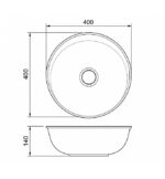 Lavabo COPEN nadgradni 400x400x140 - Slika 2