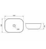 Lavabo COPEN nadgradni 455x325x135 matt black - Slika 2