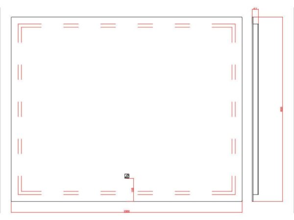 Ogledalo 8030-H LED LINNI 100*80 - Slika 2