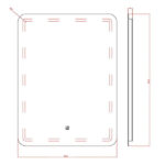 Ogledalo 8041-H LED LINNI 80*80 - Slika 2